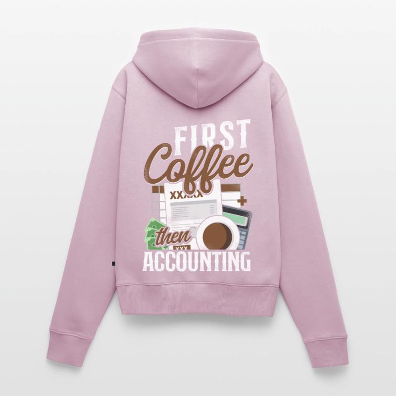 Comptable Comptable Comptable Comptabilité Sweat à capuche zippé Premium bio Femme