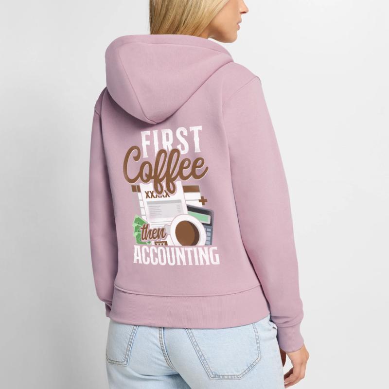 Comptable Comptable Comptable Comptabilité Sweat à capuche zippé Premium bio Femme