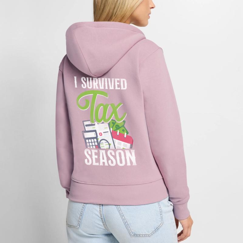 Comptable Comptable Comptable Comptabilité Sweat à capuche zippé Premium bio Femme