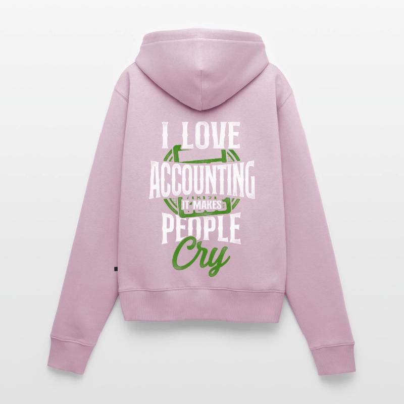 Comptable Comptable Comptable Comptabilité Sweat à capuche zippé Premium bio Femme