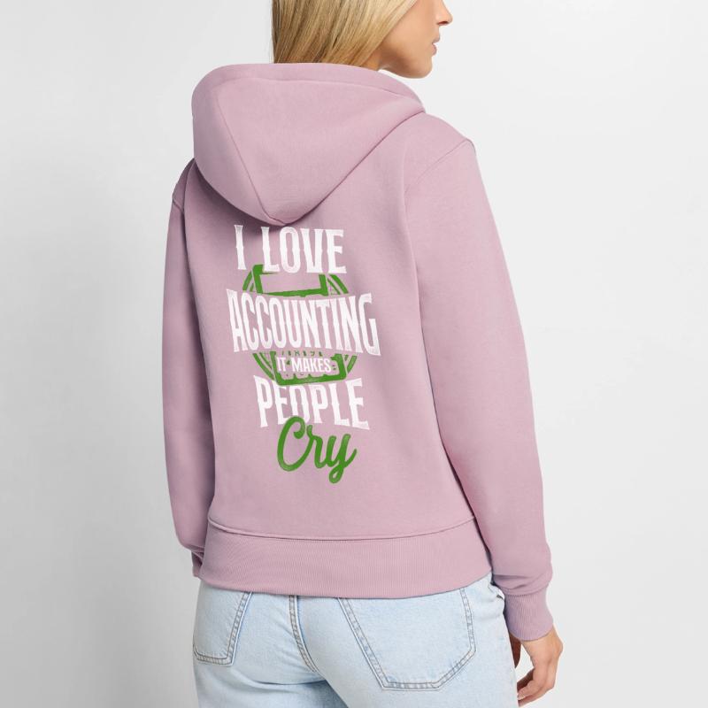 Comptable Comptable Comptable Comptabilité Sweat à capuche zippé Premium bio Femme