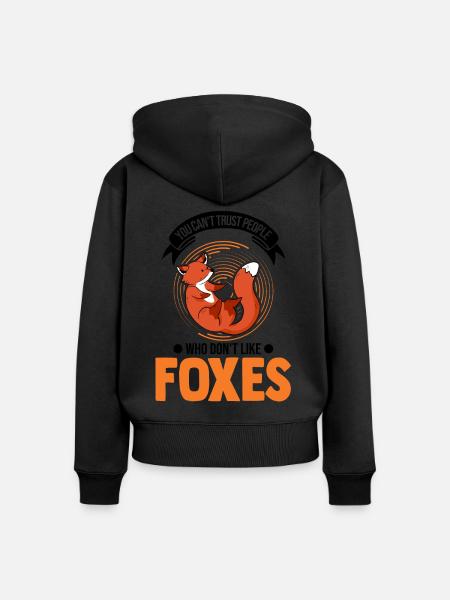 Fuchs Geschenk Rotfuchs - Frauen Premium Bio Zip Hoodie -