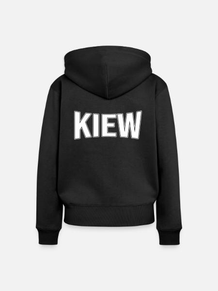 Kiew - Frauen Premium Bio Zip Hoodie - Schwarz