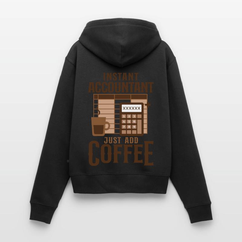 Comptable Comptable Comptable Comptabilité Sweat à capuche zippé Premium bio Femme