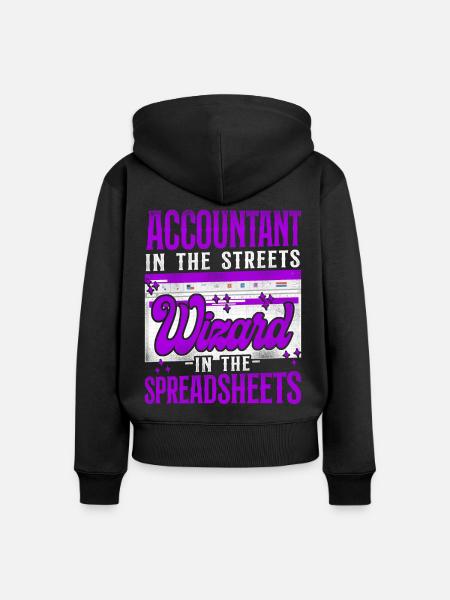 Accountant Bookkeeper Accounting - Frauen Premium Bio Zip Hoodie - Schwarz