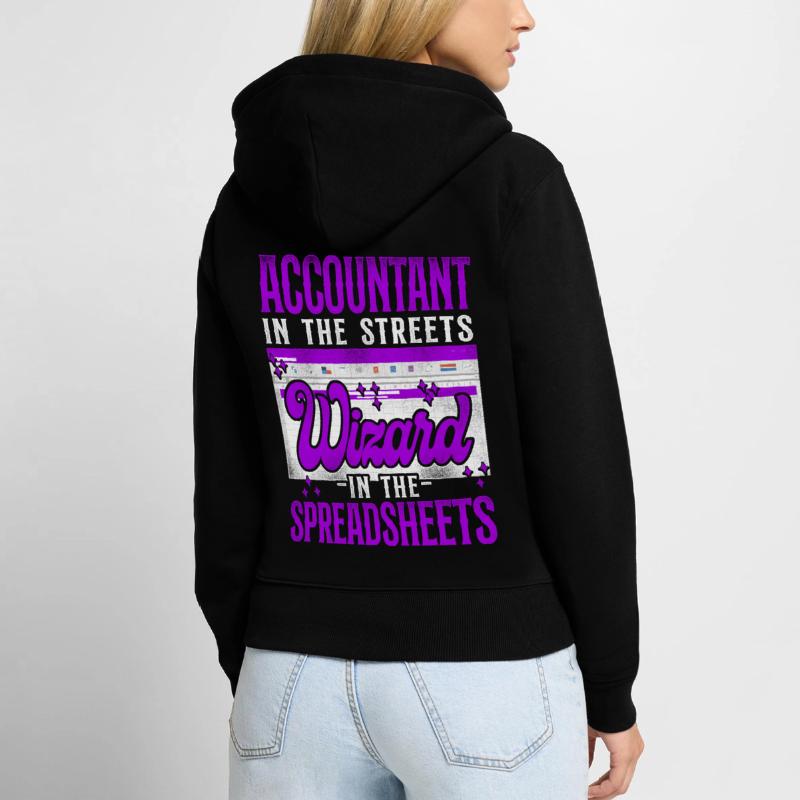 Comptable Comptable Comptable Comptabilité Sweat à capuche zippé Premium bio Femme
