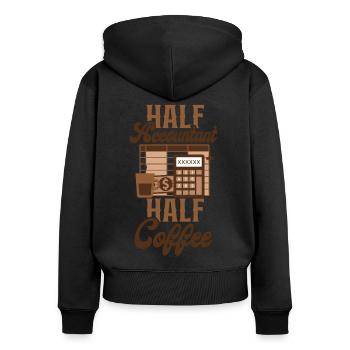 Accountant Bookkeeper Accounting - Women's Premium Organic Zip Hoodie - black - Back - Julia (174cm)