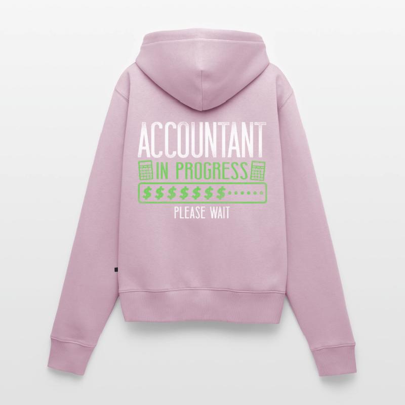 Comptable Comptable Comptable Comptabilité Sweat à capuche zippé Premium bio Femme