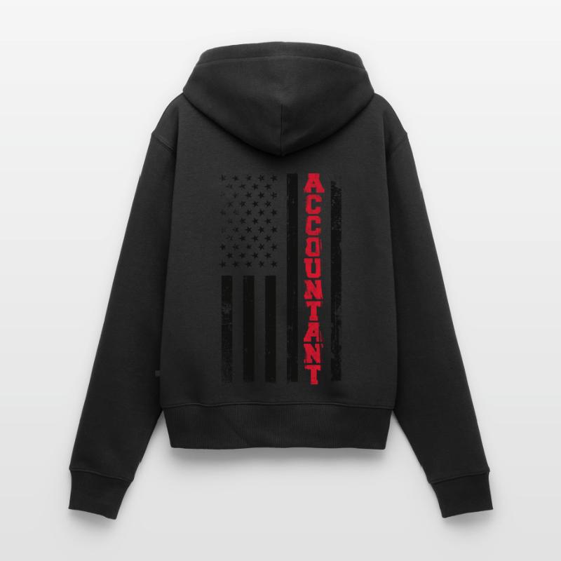 Comptable Comptable Comptable Comptabilité Sweat à capuche zippé Premium bio Femme