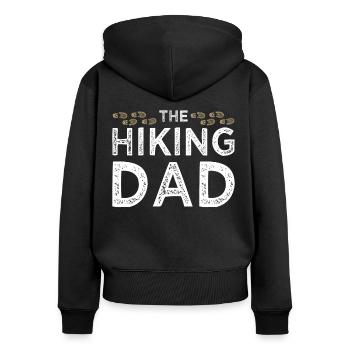 Hiking The Hiking Dad Outdoor Trekking Hiker - Women's Premium Organic Zip Hoodie - black - Back - Julia (174cm)