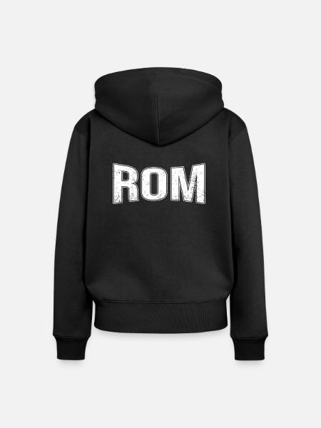 Rom - Frauen Premium Bio Zip Hoodie - Schwarz