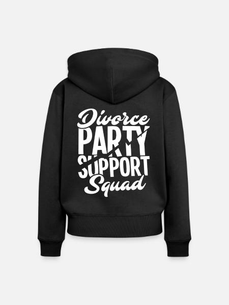 Scheidungsparty - Frauen Premium Bio Zip Hoodie - Schwarz
