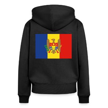 Offizielle moldauische Flagge Mexican Country Pride - Frauen Premium Bio Zip Hoodie - Schwarz - Hinten - Julia (174cm)
