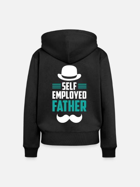 Selbständiger Vater Freelancer Selbstständig - Frauen Premium Bio Zip Hoodie - Schwarz