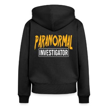 Geisterjäger - Frauen Premium Bio Zip Hoodie - Schwarz - Hinten - Julia (174cm)