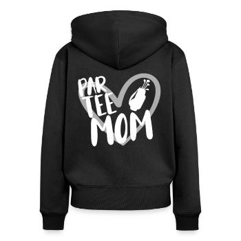Golf Spieler Spruch Geschenkidee - Frauen Premium Bio Zip Hoodie - Schwarz - Hinten - Julia (174cm)