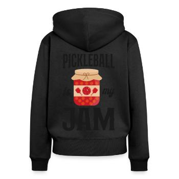 Pickleball Pickleball Is My Jam - Women's Premium Organic Zip Hoodie - black - Back - Julia (174cm)