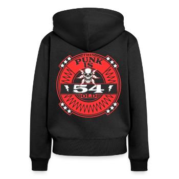Punk 54 years birthday 54. - Women's Premium Organic Zip Hoodie - black - Back - Julia (174cm)