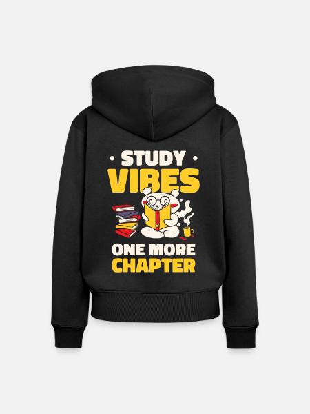 Studieren Studentisches Lernen Bärenliebhaber - Frauen Premium Bio Zip Hoodie - Schwarz