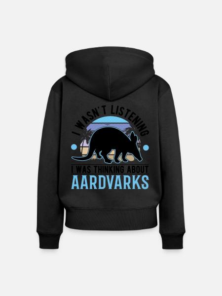 Erdferkel Geschenk Aardvark - Frauen Premium Bio Zip Hoodie - 