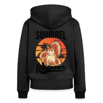 Eichhörnchen Flüsterer Squirrel Whisperer - Women's Premium Organic Zip Hoodie - black - Back - Julia (174cm)