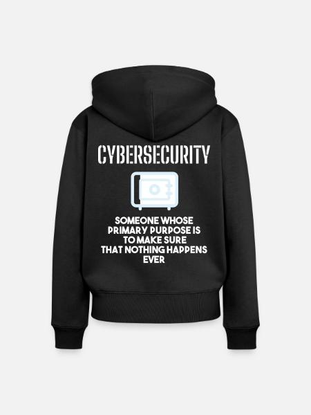 Cybersecurity - IT-Sicherheit Informatiker - Frauen Premium Bio Zip Hoodie - Schwarz