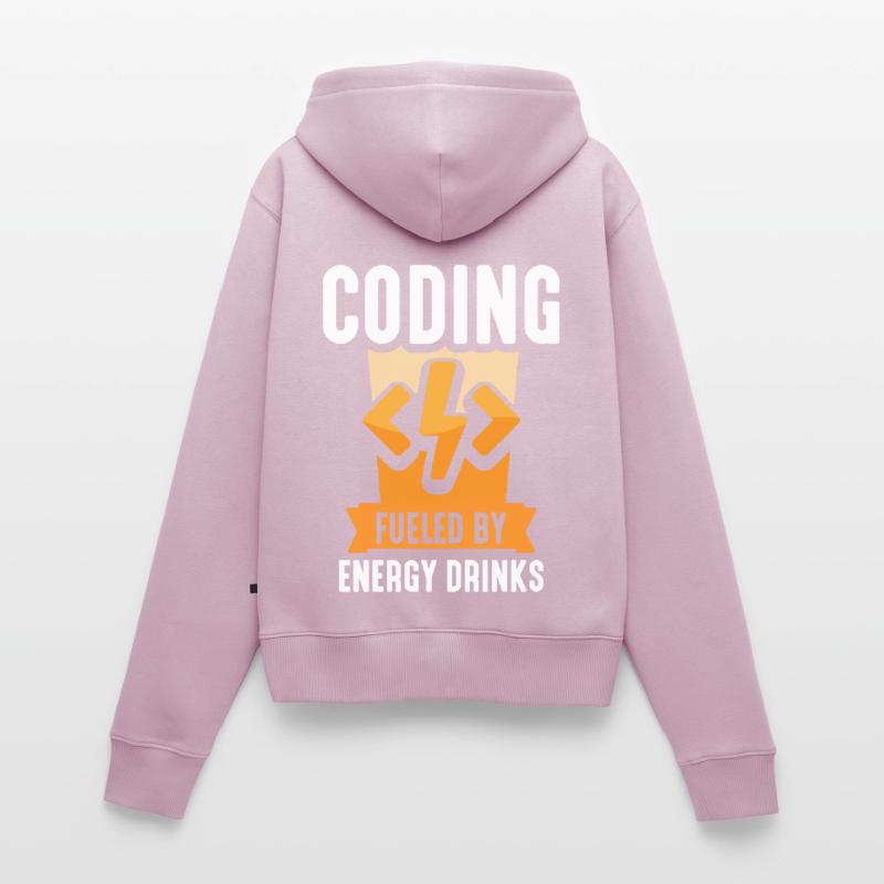 Programmation avec Energydrinks Coding Coder Sweat à capuche zippé Premium bio Femme