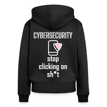 Cybersecurity - IT Security Computer Scientists - Women's Premium Organic Zip Hoodie - black - Back - Julia (174cm)