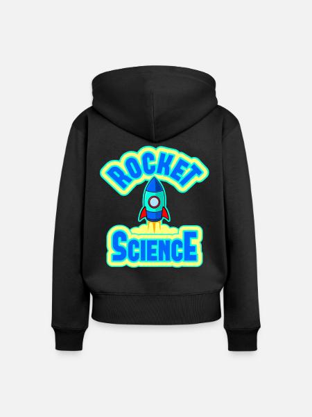 Raketenwissenschaft Rocket Science Kinder - Frauen Premium Bio Zip Hoodie - Schwarz