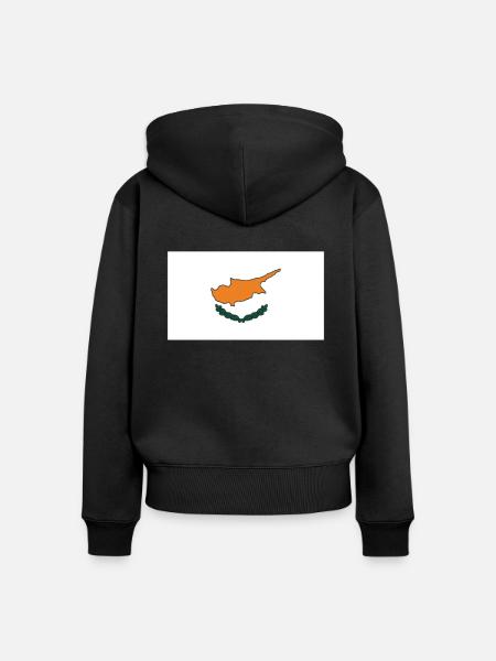 Zypern Flagge - Frauen Premium Bio Zip Hoodie - Schwarz