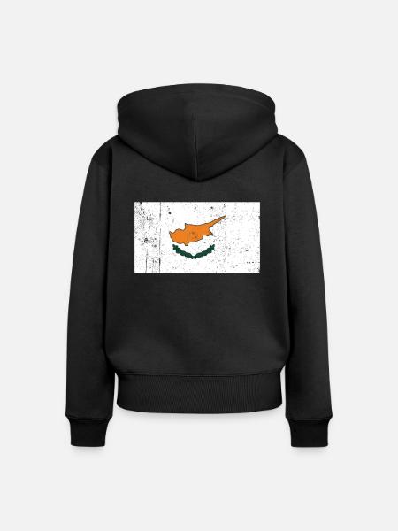 Zypern Flagge - Frauen Premium Bio Zip Hoodie - Schwarz