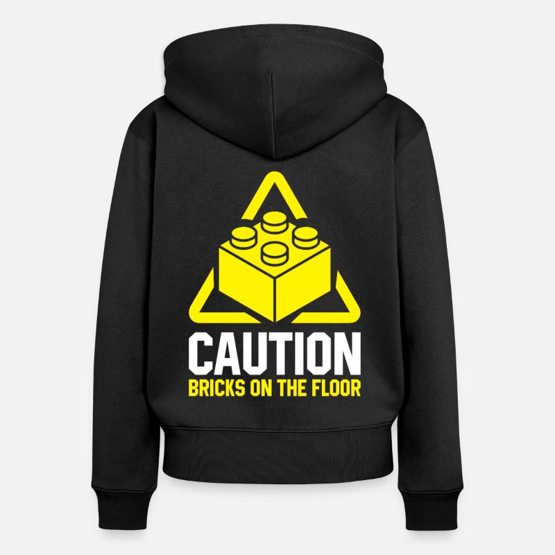 Pierres de serrage Blocs de construction Blocs de construction Kita Cadeau - Sweat à capuche zippé Premium bio Femme - noir