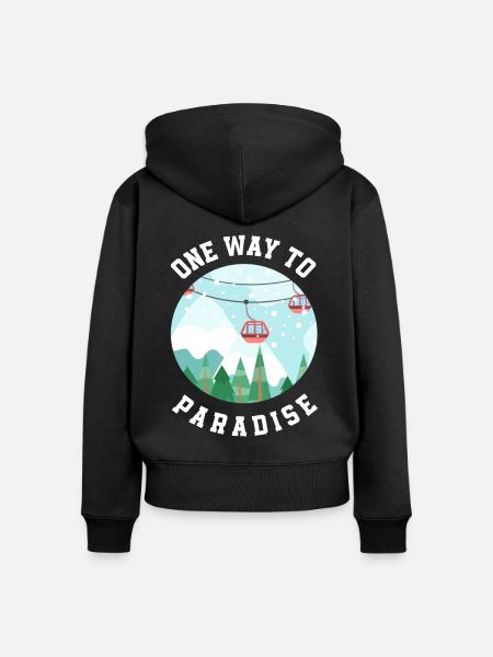 Snowboard Snowboarder - Frauen Premium Bio Zip Hoodie - Schwarz