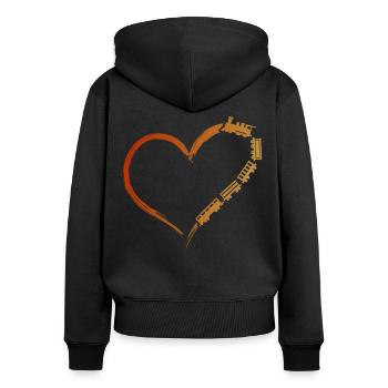 Steam Train Driver Trainspotting - Frauen Premium Bio Zip Hoodie - Schwarz - Hinten - Julia (174cm)