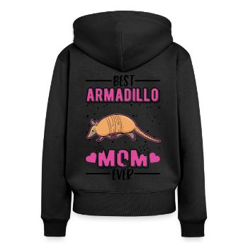 Best Armadillo Mom Ever Gürteltier - Women's Premium Organic Zip Hoodie - black - Back - Julia (174cm)