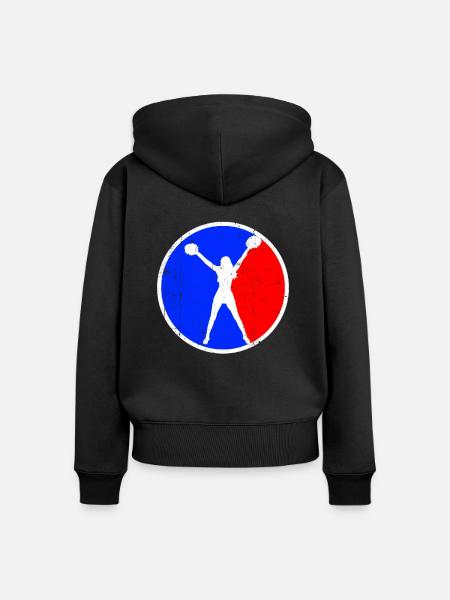 cheerleading logo - Frauen Premium Bio Zip Hoodie - Schwarz