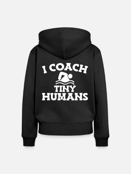 Schwimmer Schwimmen Spruch - Frauen Premium Bio Zip Hoodie - Schwarz