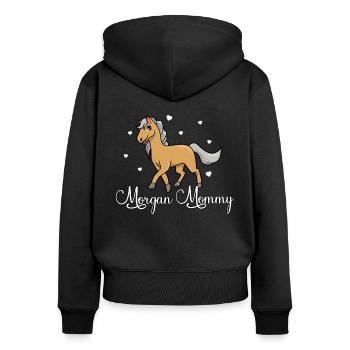 Horse Lovers - Morgan Mommy - Women's Premium Organic Zip Hoodie - black - Back - Julia (174cm)