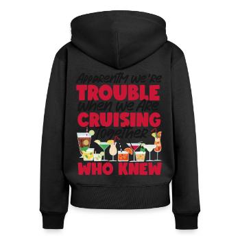 Cruise Ship Vacation Friends - Frauen Premium Bio Zip Hoodie - Schwarz - Hinten - Julia (174cm)