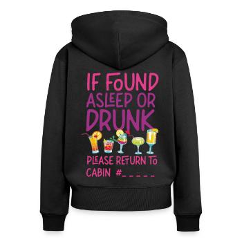 Cruise Ship Vacation Friends - Frauen Premium Bio Zip Hoodie - Schwarz - Hinten - Julia (174cm)