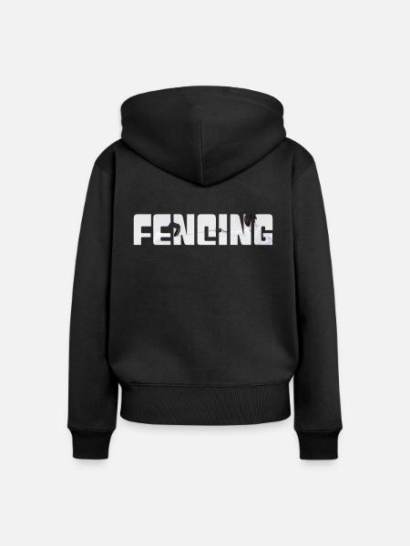 Fechten - Frauen Premium Bio Zip Hoodie - Schwarz