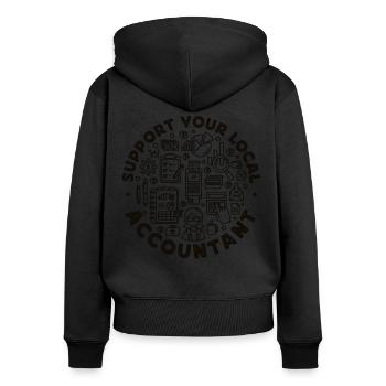 Accountant Bookkeeper Accounting - Women's Premium Organic Zip Hoodie - black - Back - Julia (174cm)
