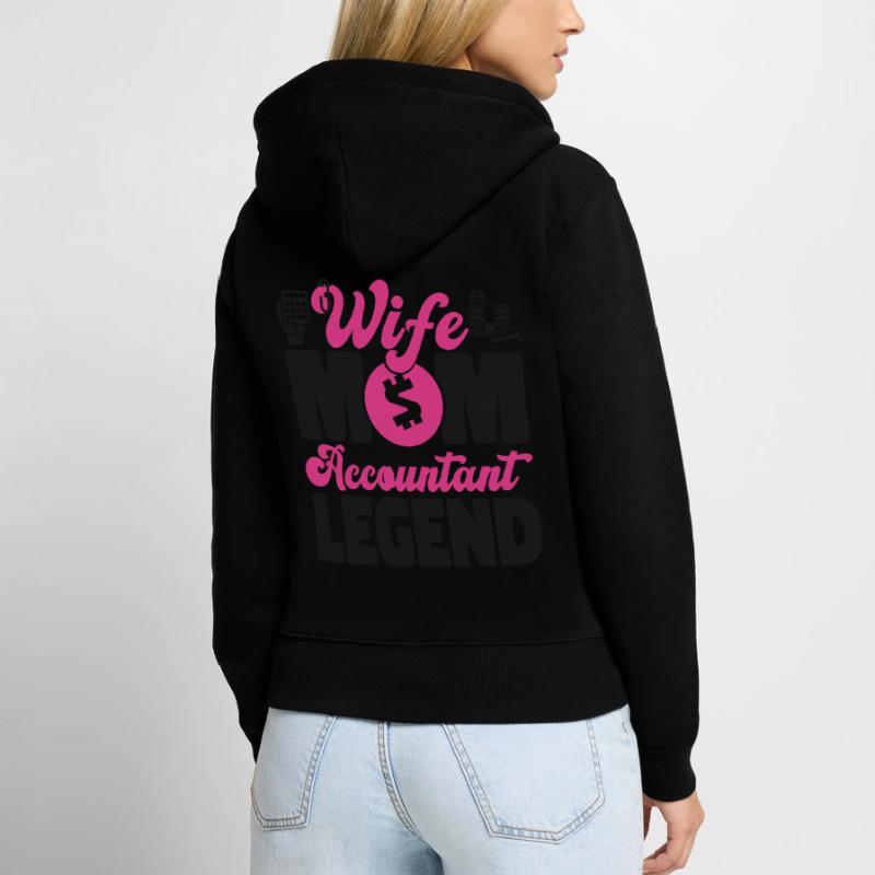 Comptable Comptable Comptable Sweat à capuche zippé Premium bio Femme