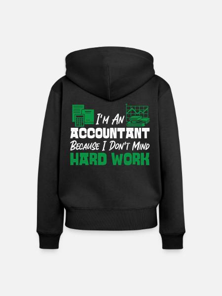 Accountant Bookkeeper Accounting - Frauen Premium Bio Zip Hoodie - Schwarz
