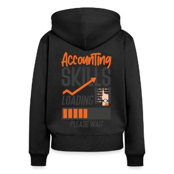 Accountant Bookkeeper Accounting - Women's Premium Organic Zip Hoodie - black - Back - Julia (174cm)