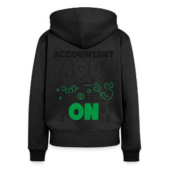 Accountant Bookkeeper Accounting - Women's Premium Organic Zip Hoodie - black - Back - Julia (174cm)