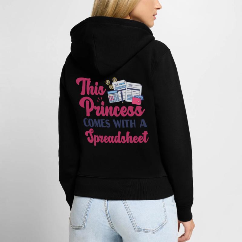 Comptable Comptable Comptable Sweat à capuche zippé Premium bio Femme