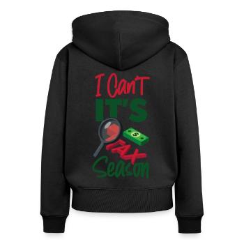 Accountant Bookkeeper Accounting - Frauen Premium Bio Zip Hoodie - Schwarz - Hinten - Julia (174cm)