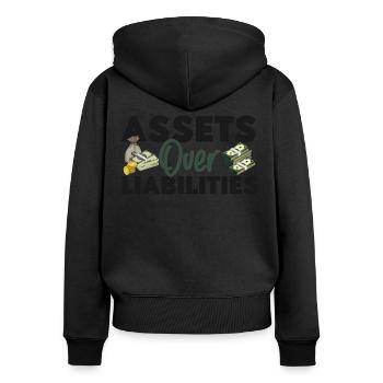 Accountant Bookkeeper Accounting - Women's Premium Organic Zip Hoodie - black - Back - Julia (174cm)