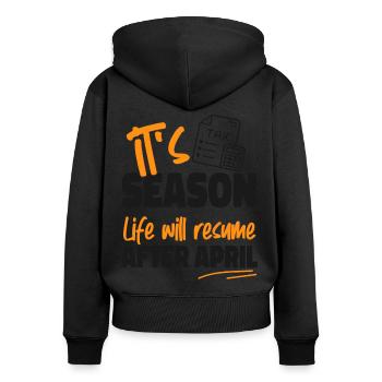 Accountant Bookkeeper Accounting - Women's Premium Organic Zip Hoodie - black - Back - Julia (174cm)